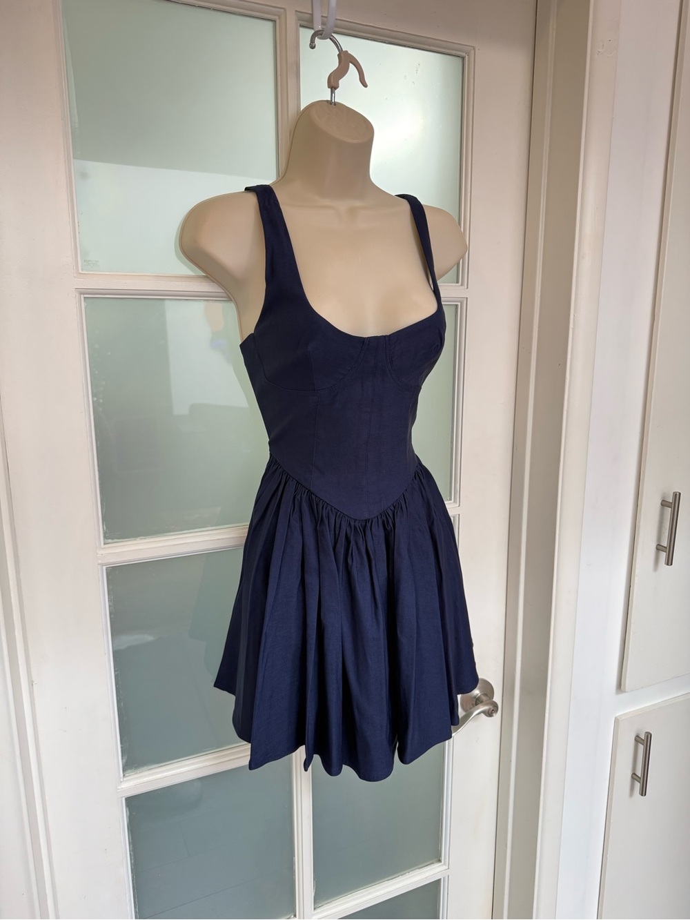 Fashion Nova Navy Scoop-Neck Mini Dress